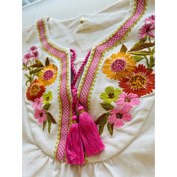 Spartina Women's Size S Faye Embroidered Tank Heywards - Picture 9 of 10